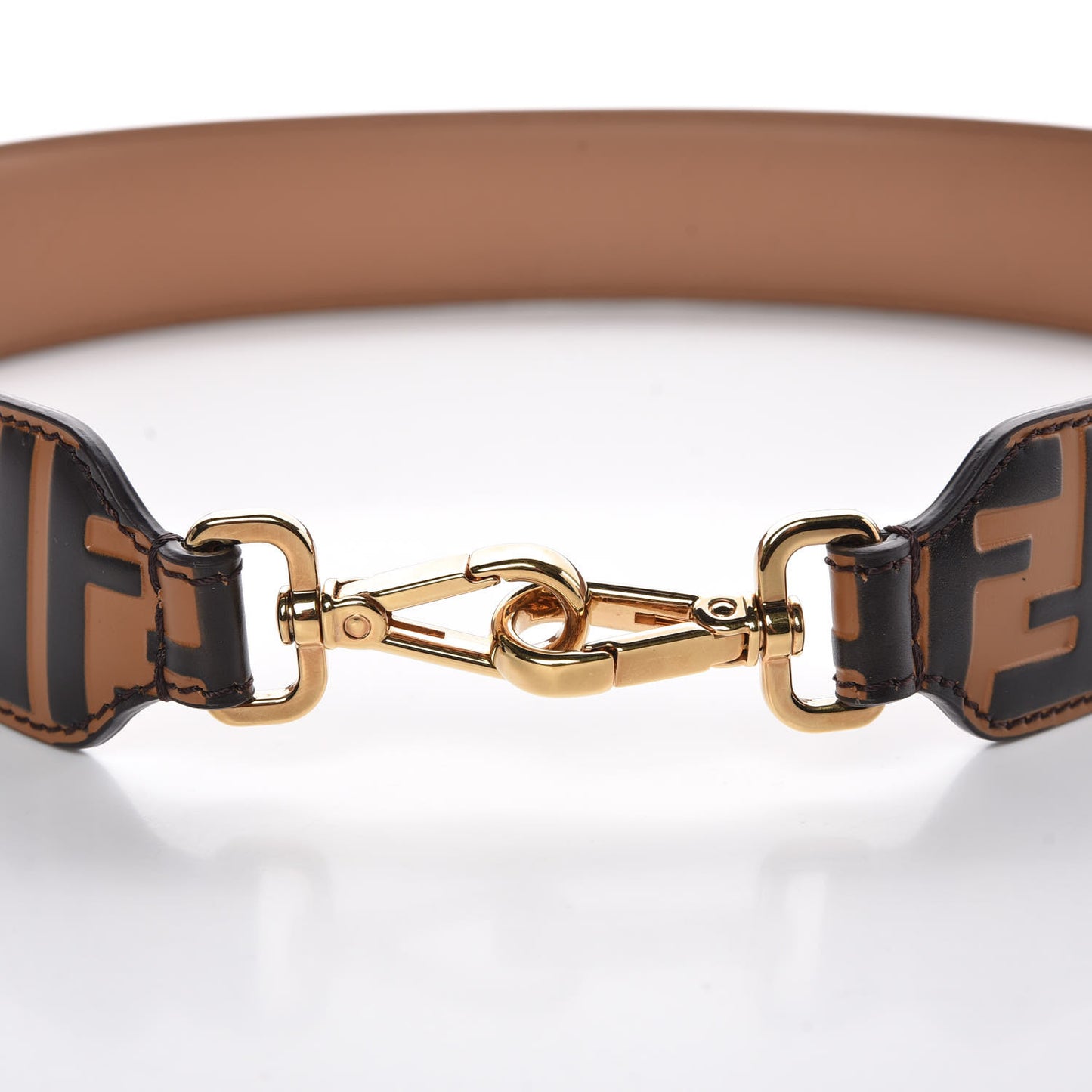 Calfskin FF 1974 Embossed Strap You Tobacco Black