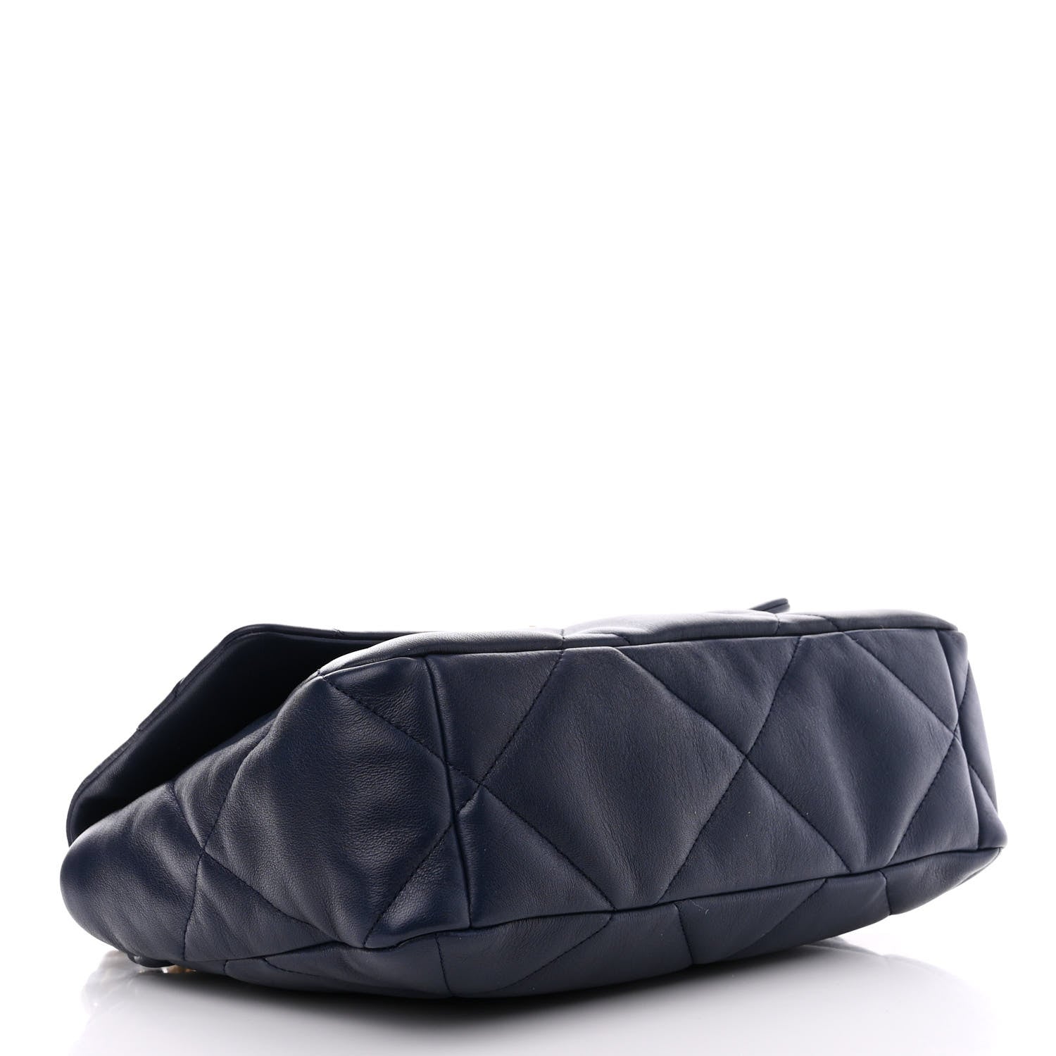 Chanel Lambskin Quilted Large Chanel 19 Flap Navy Blue 4 of 11