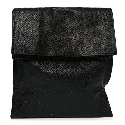 Saint Laurent Calfskin Monogram Deli Paper Bag Vintage Black 1 of 10