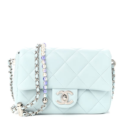 Chanel Lambskin Quilted Mini My Perfect Flap Light Blue 1 of 11