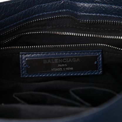 Balenciaga Agneau Classic Silver Hardware City Bleu Obscur 6 of 10