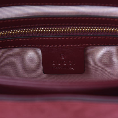 Gucci Suede Medium Arli Flap Shoulder Bag Vintage Bordeaux 6 of 10