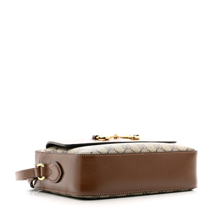 Gucci GG Supreme Monogram Small Horsebit 1955 Shoulder Bag Beige Brown Sugar 4 of 11
