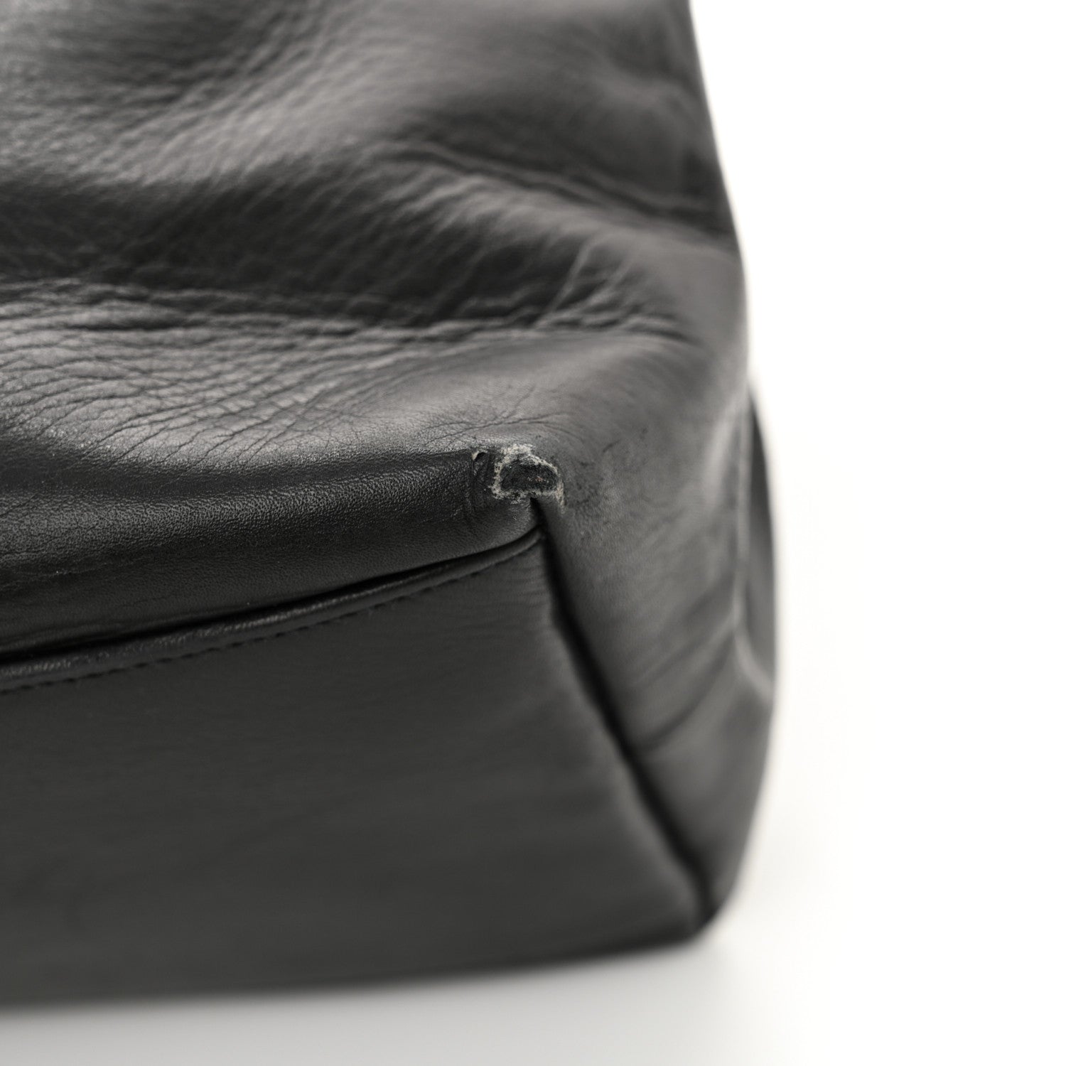 Chanel Lambskin Quilted Shopping Tote Black 17 of 18