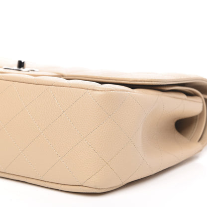 Chanel Caviar Quilted Jumbo Double Flap Beige Clair 9 of 14