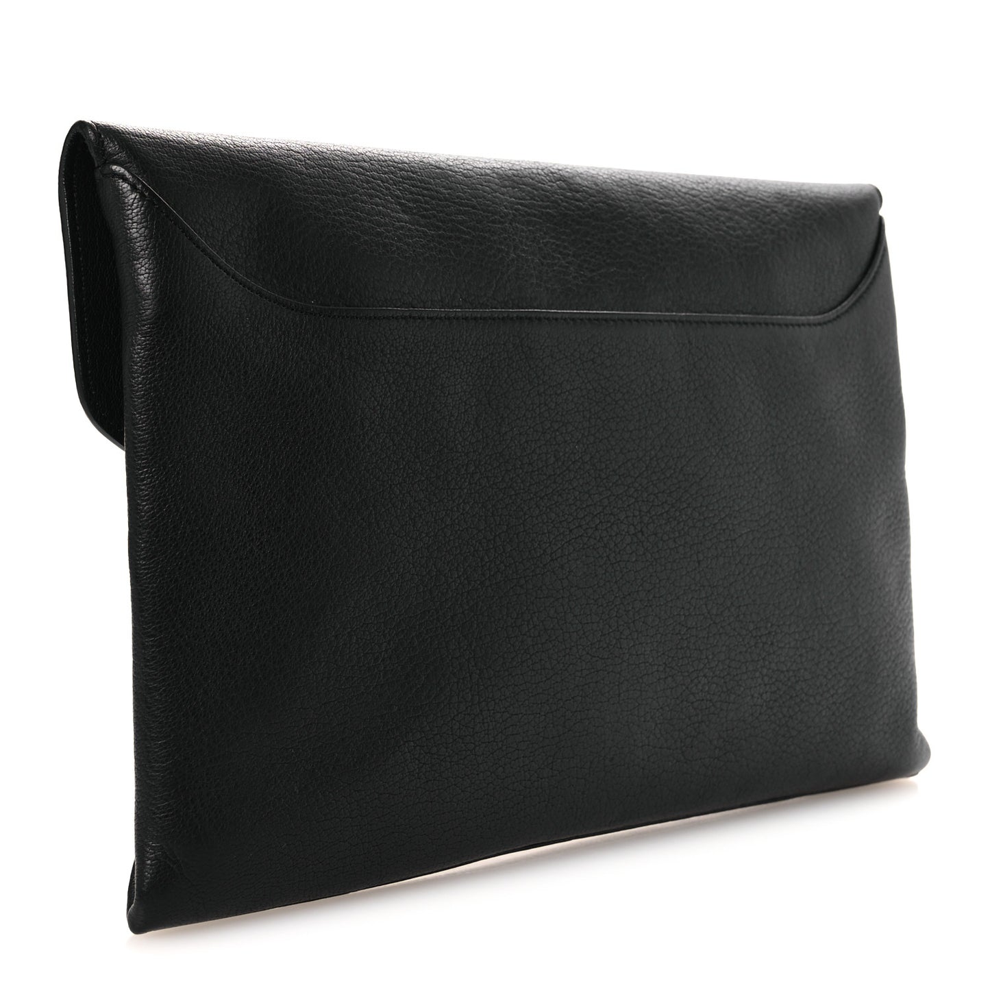 Sugar Goatskin Medium Antigona Envelope Clutch Black Black