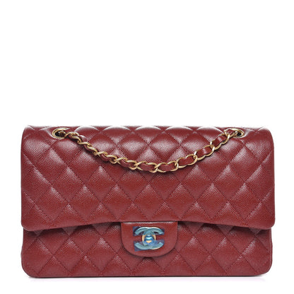 Chanel Caviar Quilted Medium Double Flap Dark Red 1 of 9