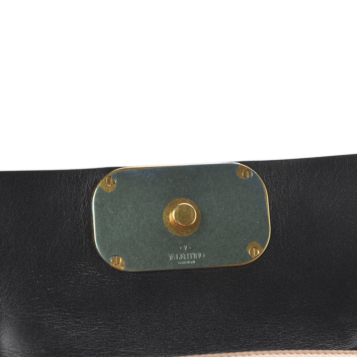 Smooth Calfskin Small VRing Crossbody Bag Rose Cannelle Light Ivory Cerise