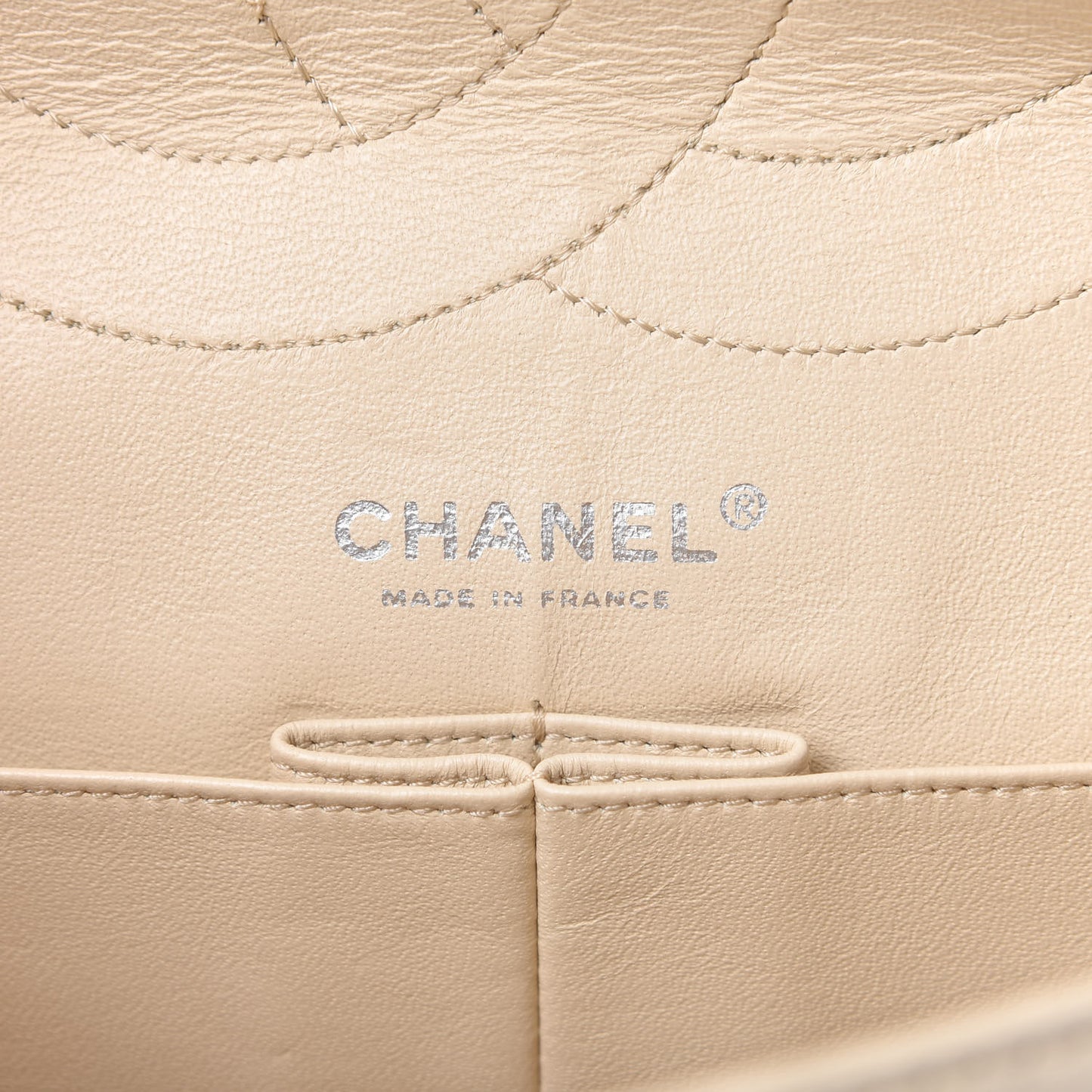 Aged Calfskin Quilted 2.55 Reissue 227 Flap Beige