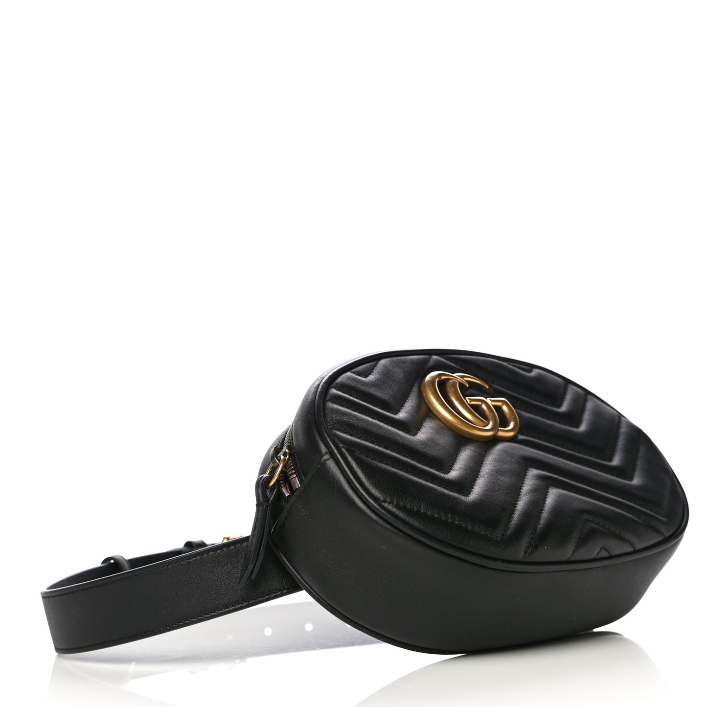 Calfskin Matelasse GG Marmont Belt Bag 75 30 Black