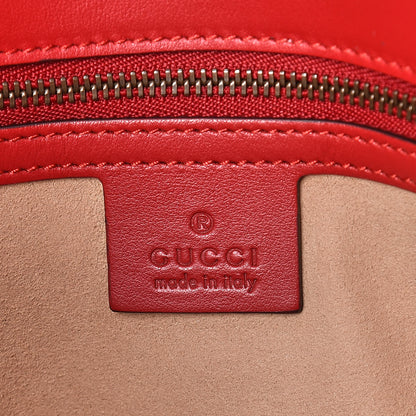 Gucci Calfskin Matelasse Large GG Marmont Shoulder Bag Hibiscus Red 8 of 9