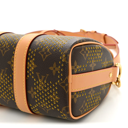 Louis Vuitton Grid Perforated Monogram Heritage Keepall Bandouliere 25 Yellow 8 of 8