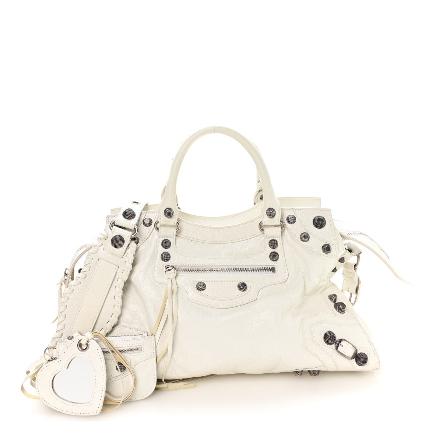 Agneau Arena Neo Cagole City Handbag Optic White