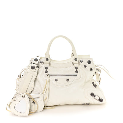 Balenciaga Agneau Arena Neo Cagole City Handbag Optic White 2 of 10