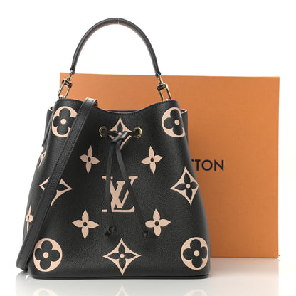 Louis Vuitton Empreinte Monogram Giant Neonoe MM Black Beige 12 of 12