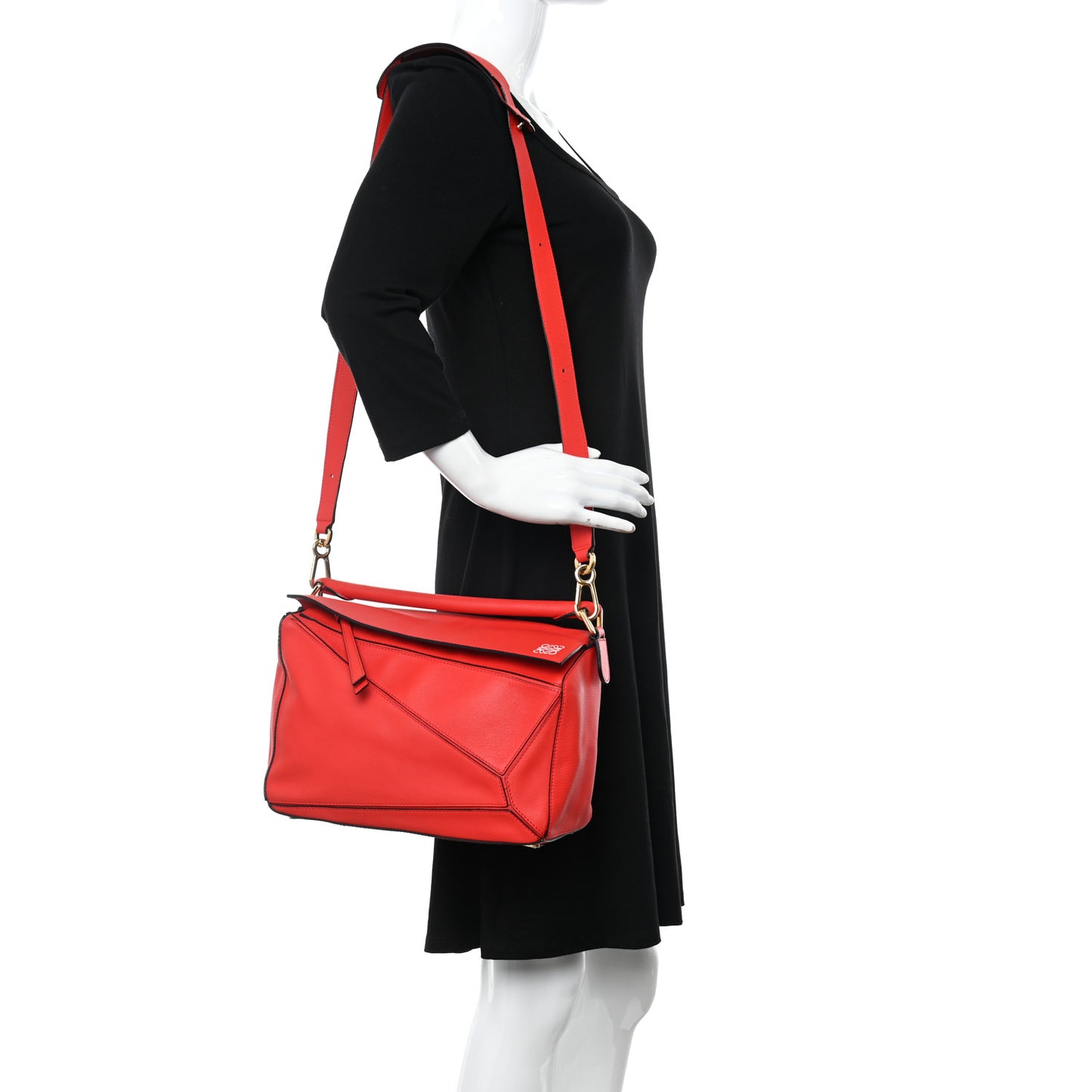 Calfskin Medium Puzzle Bag Scarlet
