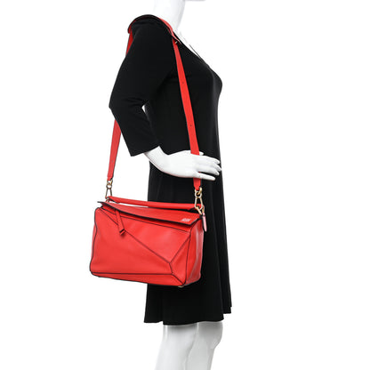 Loewe Calfskin Medium Puzzle Bag Scarlet 2 of 10