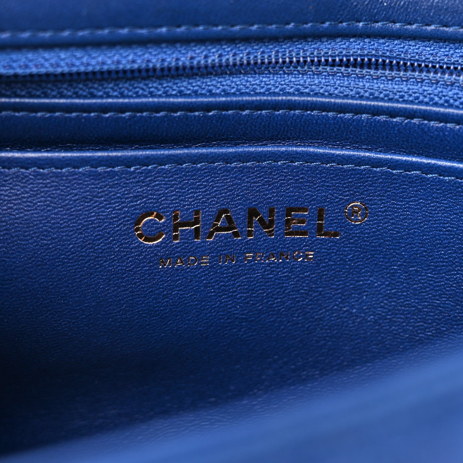 Chanel Satin Quilted Mini Rectangular Flap Blue 6 of 11