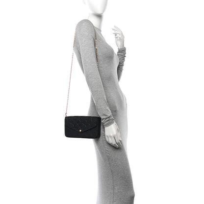 Louis Vuitton Empreinte Pochette Felicie Chain Wallet Black 2 of 14