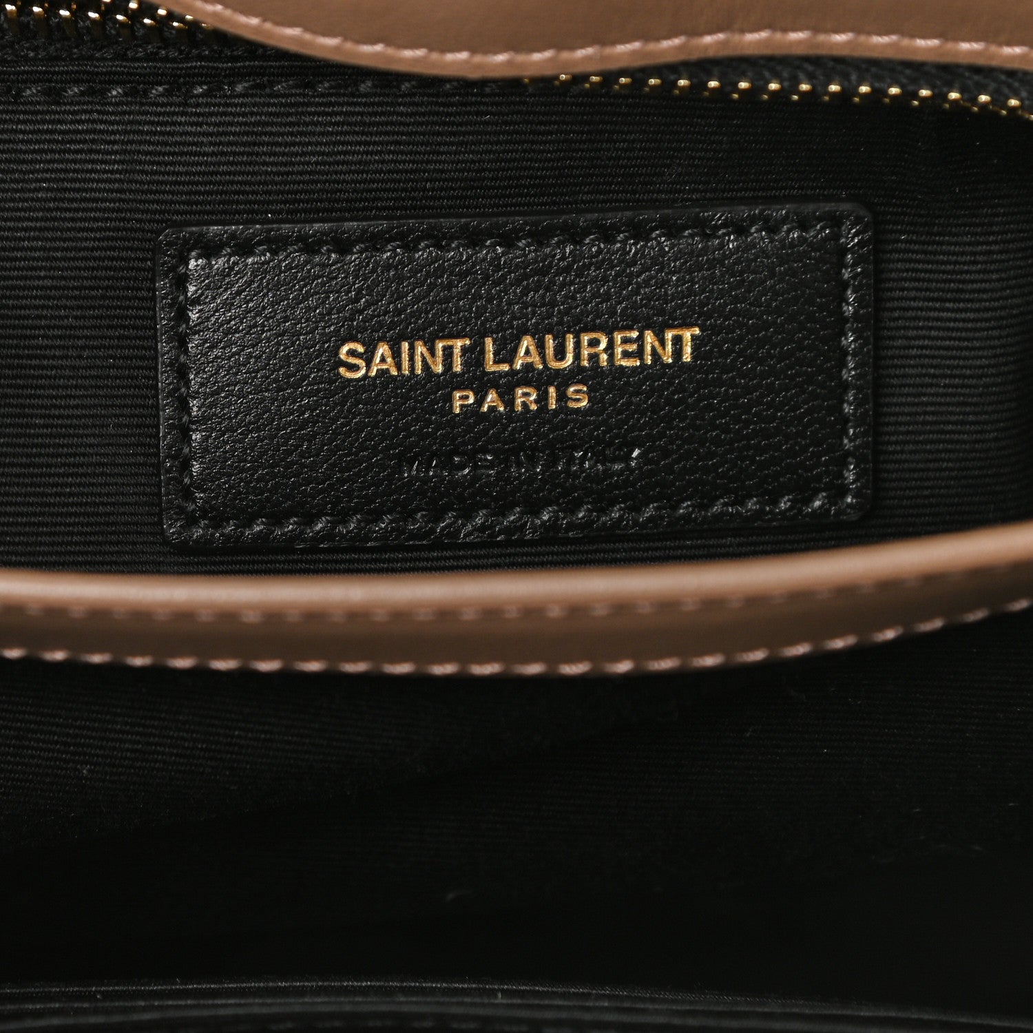 Saint Laurent Calfskin Y Quilted Monogram Toy Loulou Crossbody Bag Taupe 6 of 9