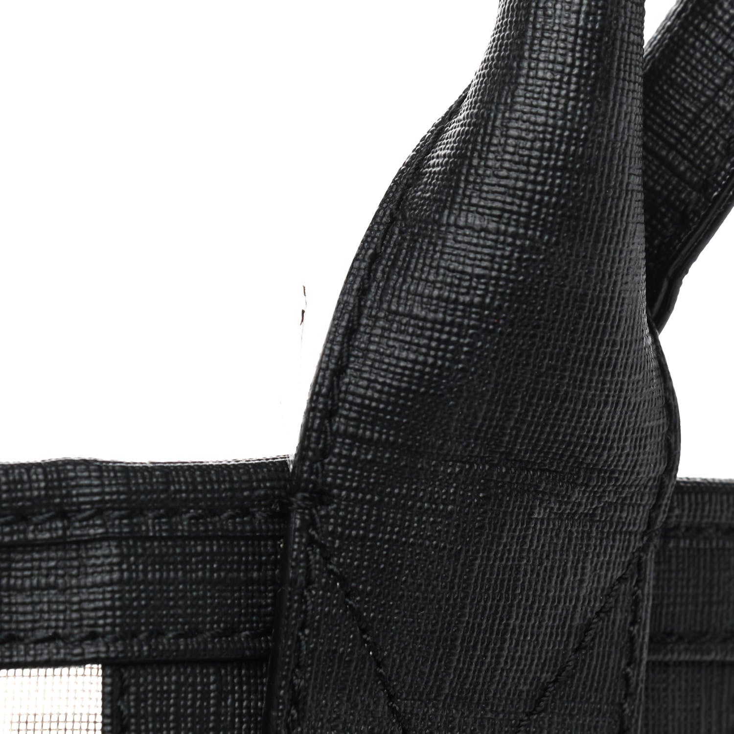 Fendi Mesh Glazed Fabric FF Shopping Tote Black 10 of 14