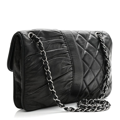 Chanel Lambskin Quilted Pile Ou Face Flap Black 3 of 11