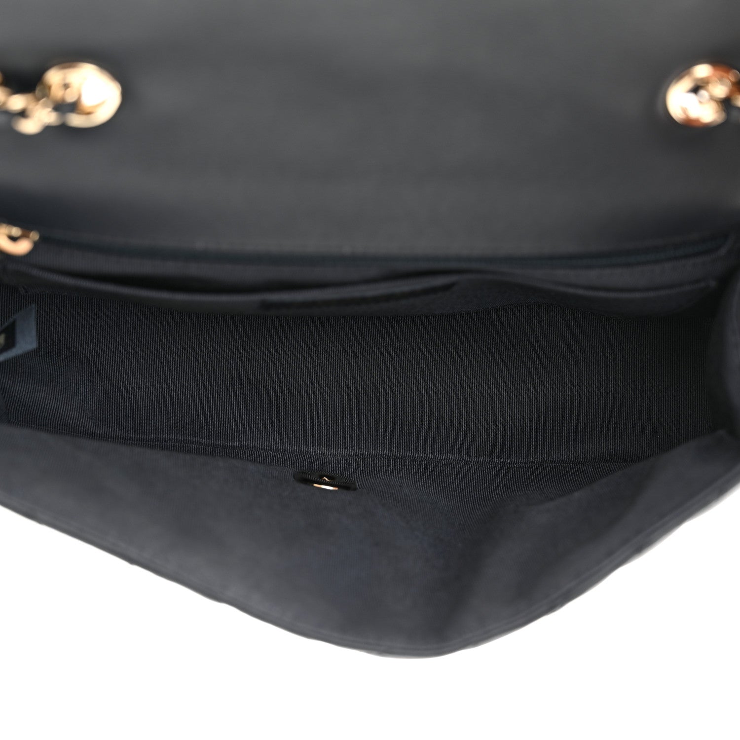 Chanel Calfskin Chevron Quilted Small Statement Flap Navy Blue 5 of 13