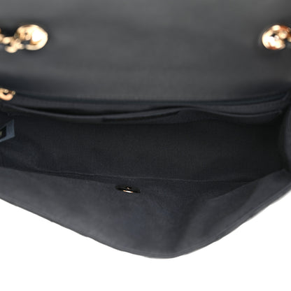 Chanel Calfskin Chevron Quilted Small Statement Flap Navy Blue 5 of 13