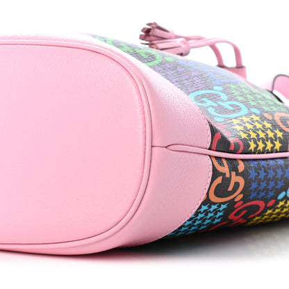 Gucci GG Supreme Monogram Psychedelic Bucket Bag Black Multicolor Sugar Pink 8 of 8
