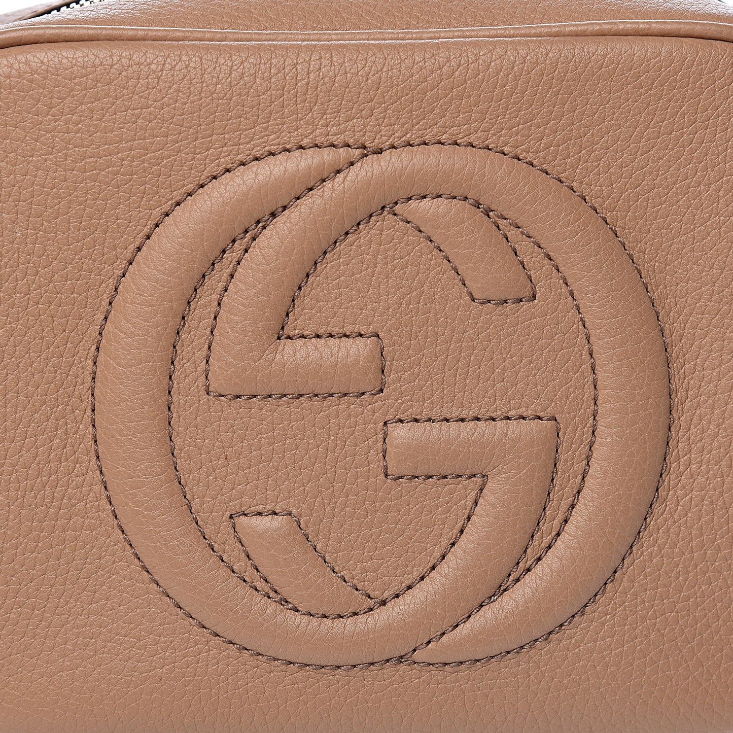 Pebbled Calfskin Small Soho Disco Bag Camelia