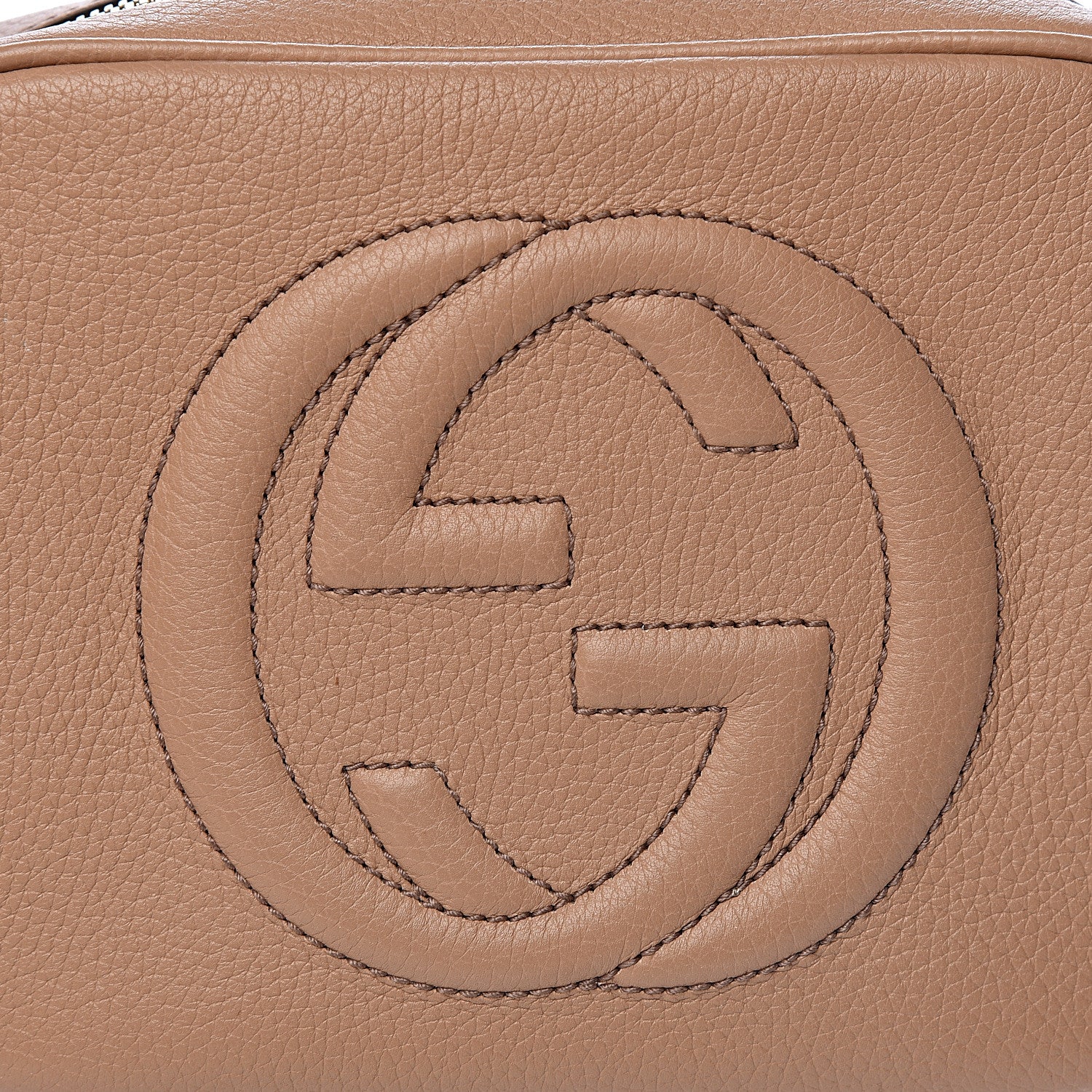 Gucci Pebbled Calfskin Small Soho Disco Bag Camelia 10 of 10