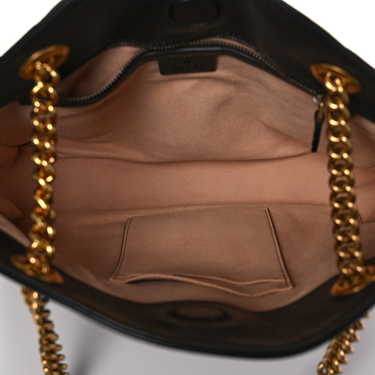 Calfskin Matelasse Medium GG Marmont Open Top Shoulder Bag Black