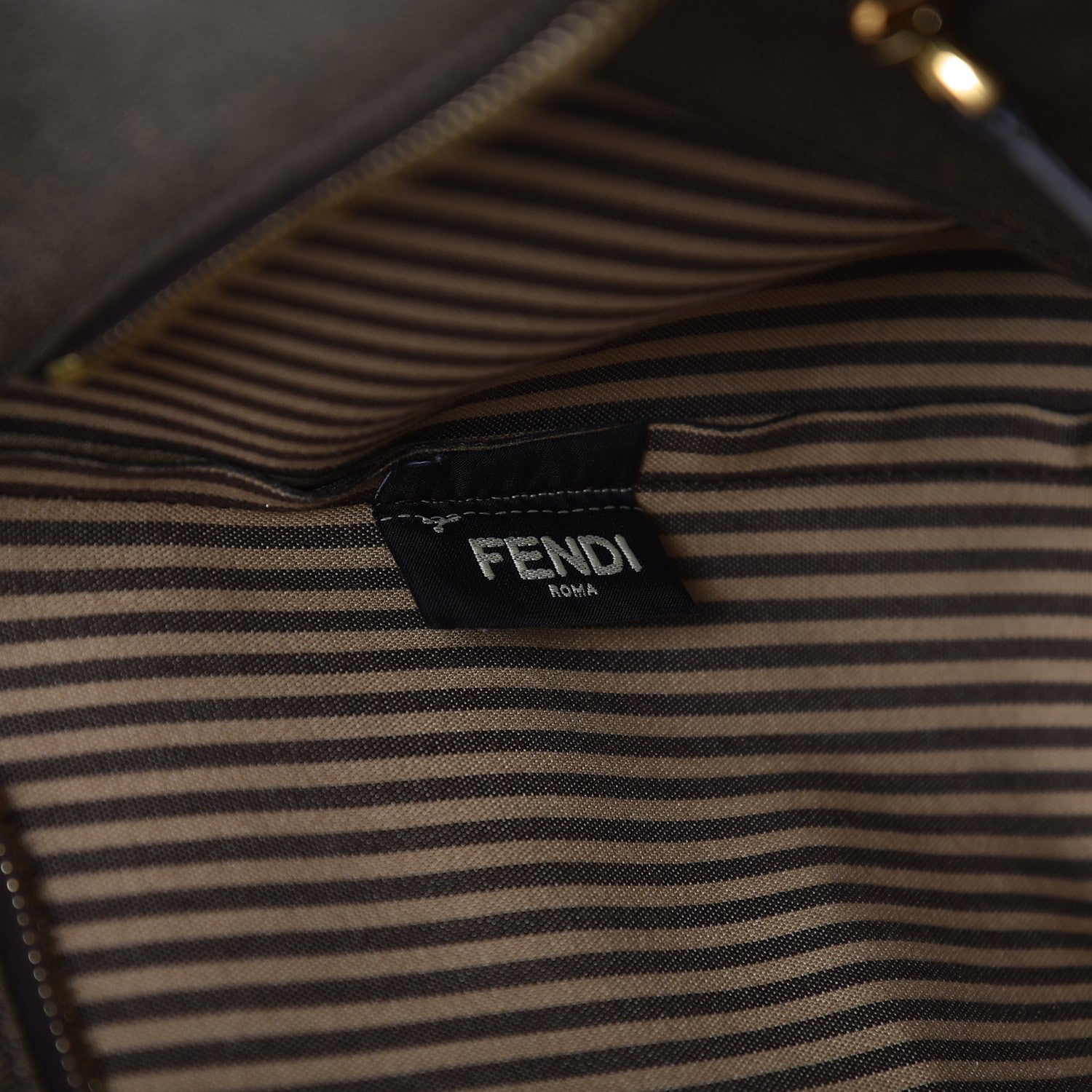 Fendi Zucca Spalmati Small Roll Tote Tobacco Moro 8 of 12