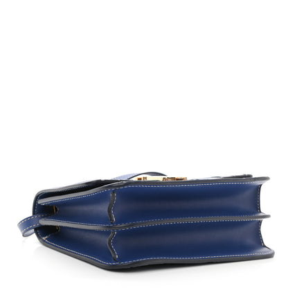 Burberry Calfskin Woven Small TB Bag Ink Blue 4 of 10