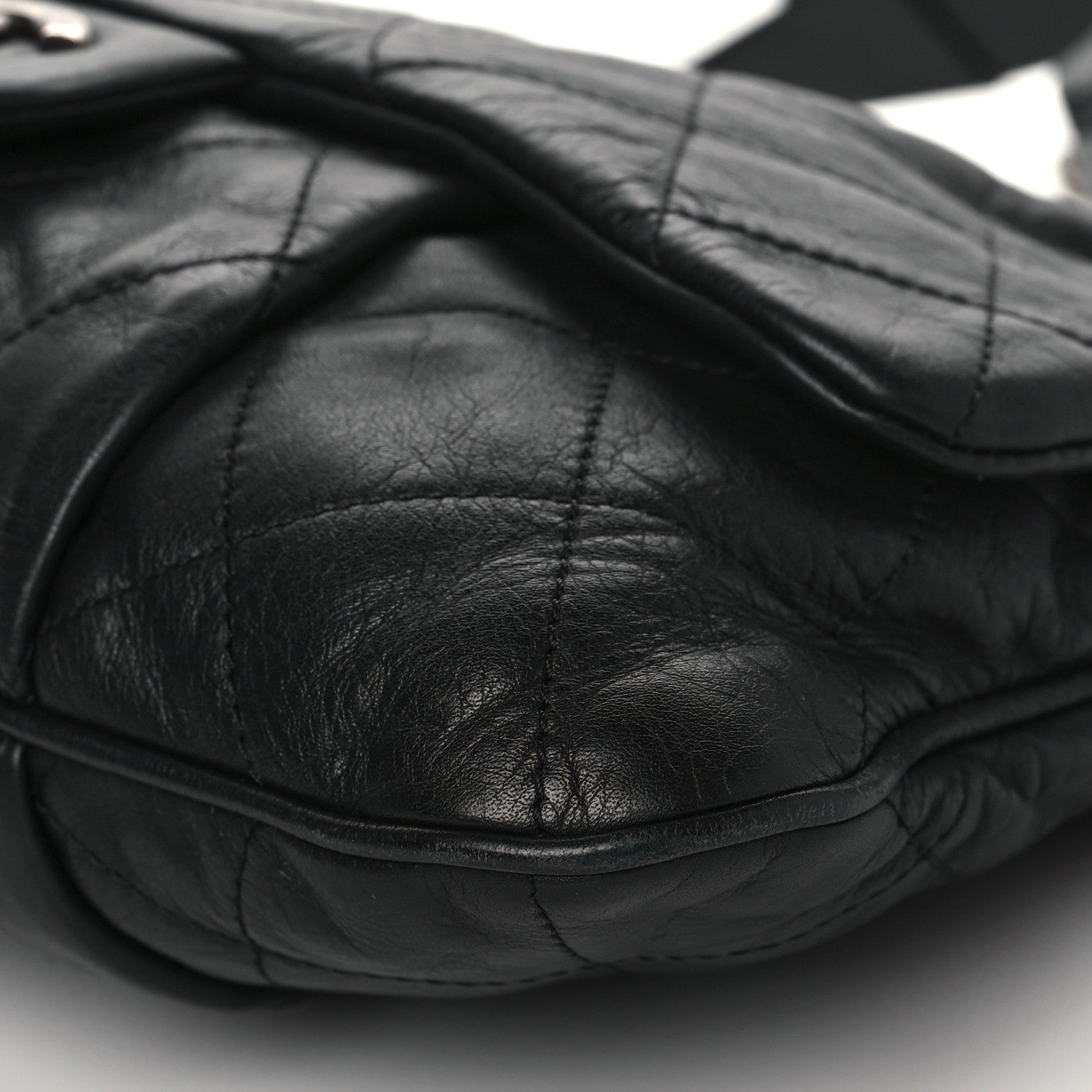 Chanel Calfskin Coco Pleats Messenger Flap Black 10 of 10