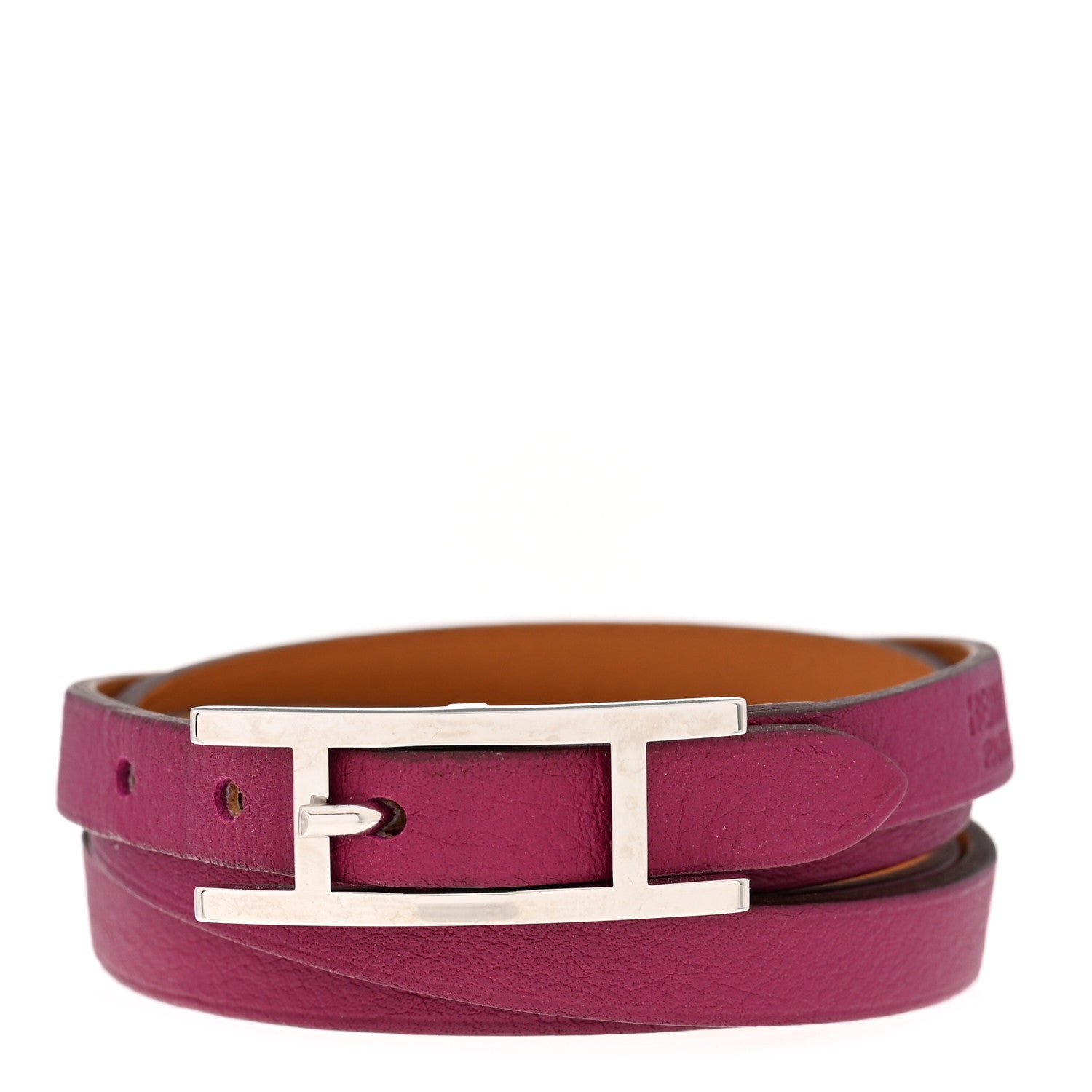 Hermes Swift Hapi 3 MM Triple Tour Wrap Bracelet S Tosca 1 of 5