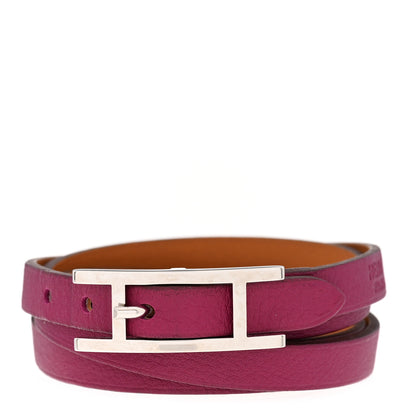 Hermes Swift Hapi 3 MM Triple Tour Wrap Bracelet S Tosca 1 of 5