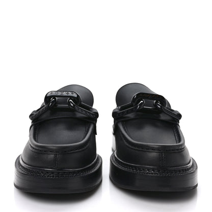 Louis Vuitton Calfskin Oversized Chain Academy Loafers 39.5 Black 2 of 7