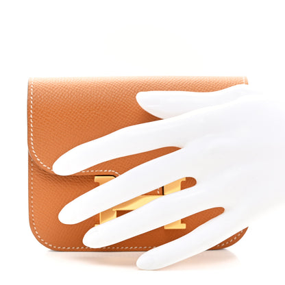 Hermes Epsom Constance Slim Wallet Gold 2 of 9