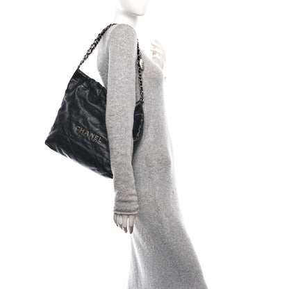 Chanel Shiny Calfskin Quilted Small Chanel 22 Black 2 of 11