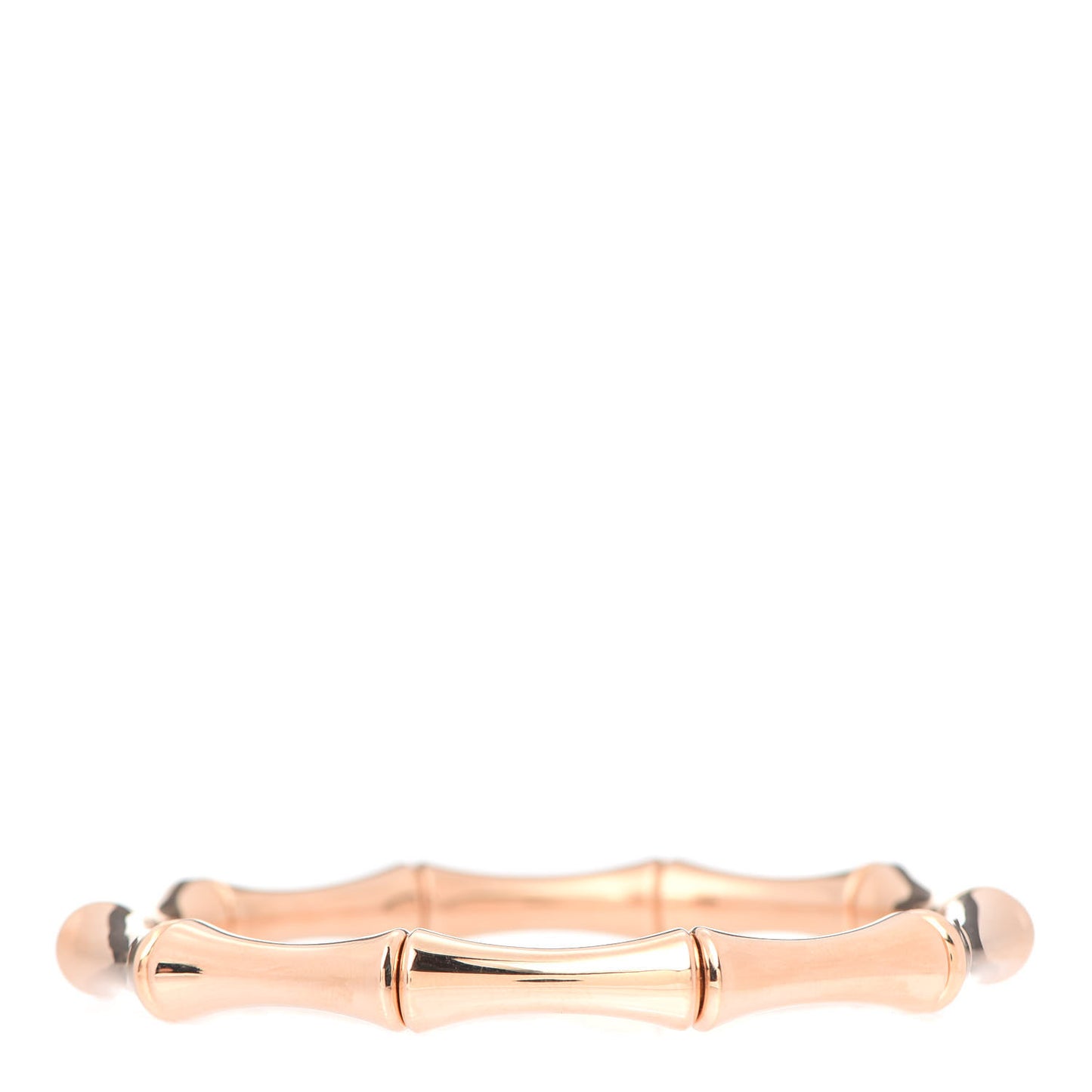 18K Rose Gold Medium Bamboo Spring Bracelet 17