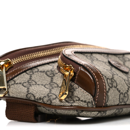 Gucci GG Supreme Monogram Textured Calfskin Retro Interlocking G Belt Bag Beige Ebony Brown Sugar 9 of 10