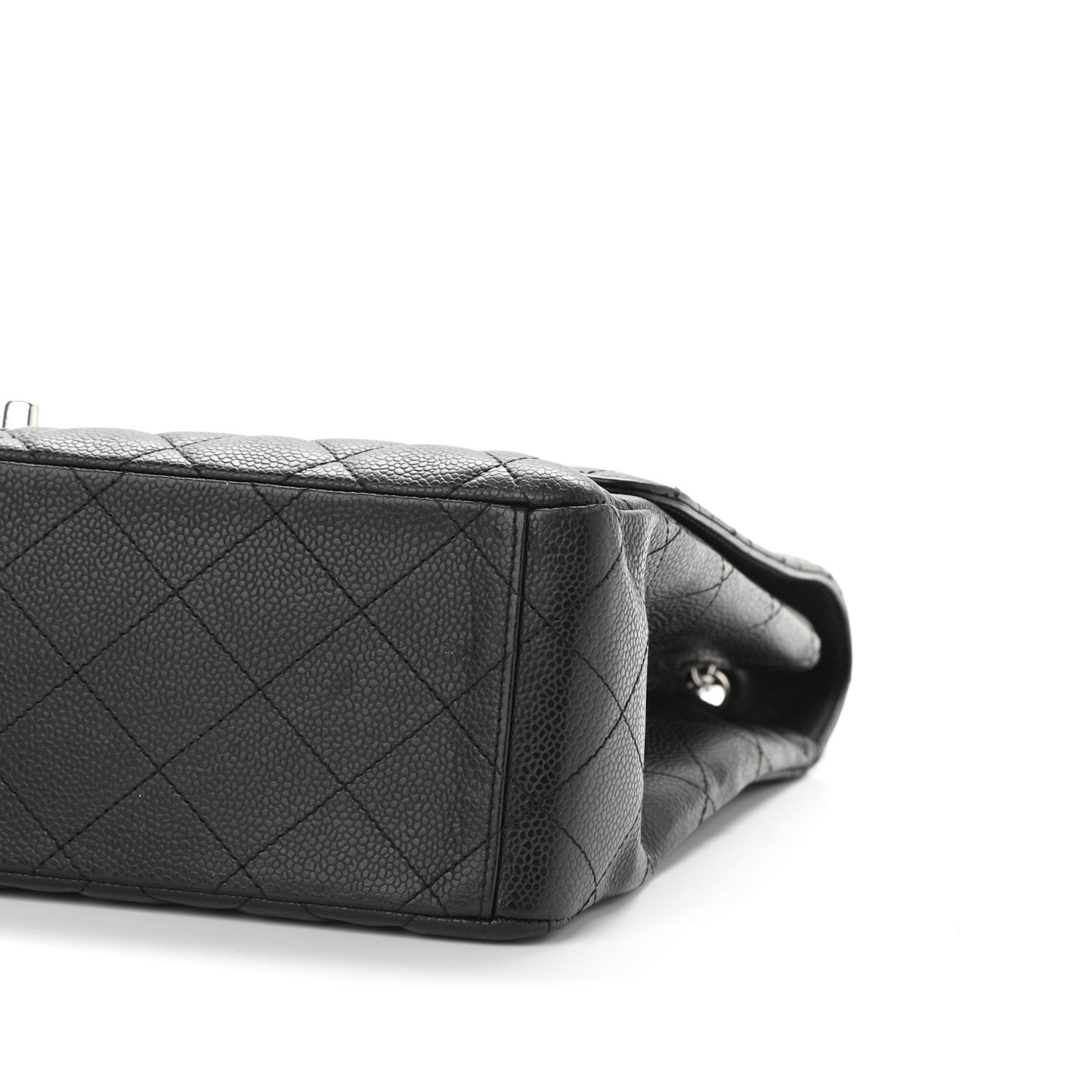 Caviar Quilted Maxi Double Flap Black