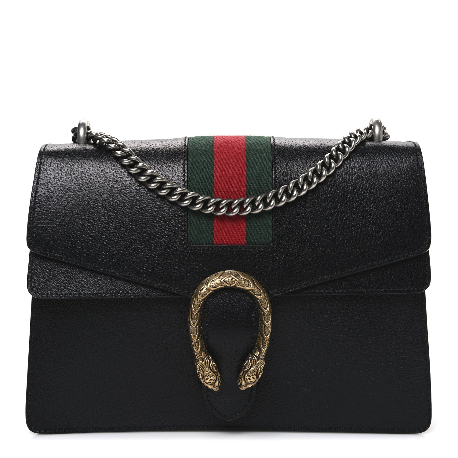 Gucci Calfskin Web Small Dionysus Shoulder Bag Black 1 of 10