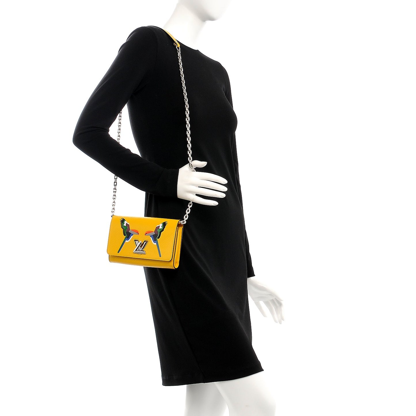 Epi Early Bird Twist Chain Wallet Jonquille