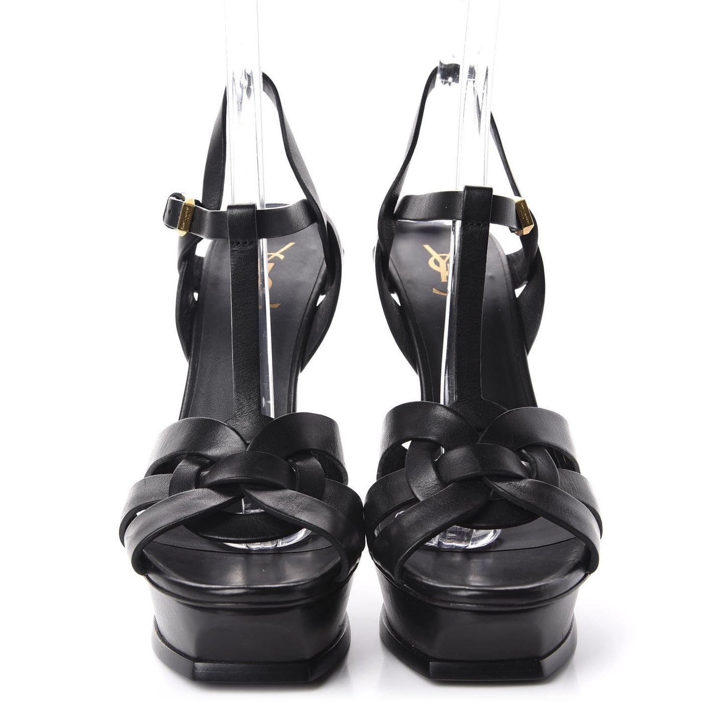 Calfskin Tribute 105 Platform Sandals 41 Black
