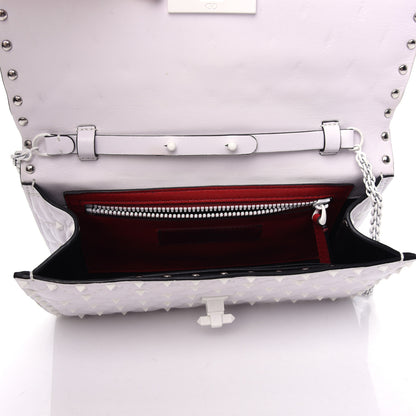 Valentino Garavani Lambskin Free Rockstud Spike Wallet on Chain Optic White 5 of 8