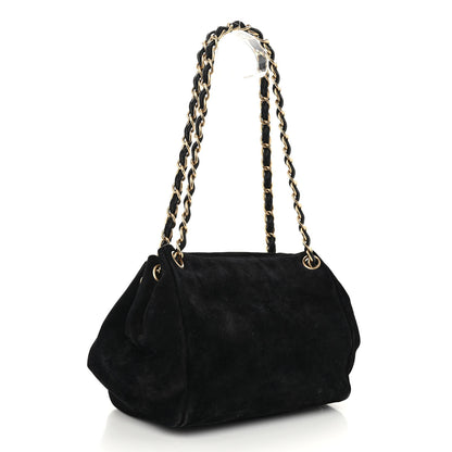 Chanel Suede Accordion Flap Black 3 of 11