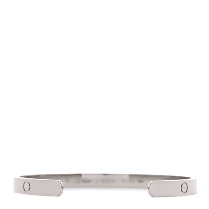 Cartier 18K White Gold LOVE Cuff Bracelet 21 3 of 5