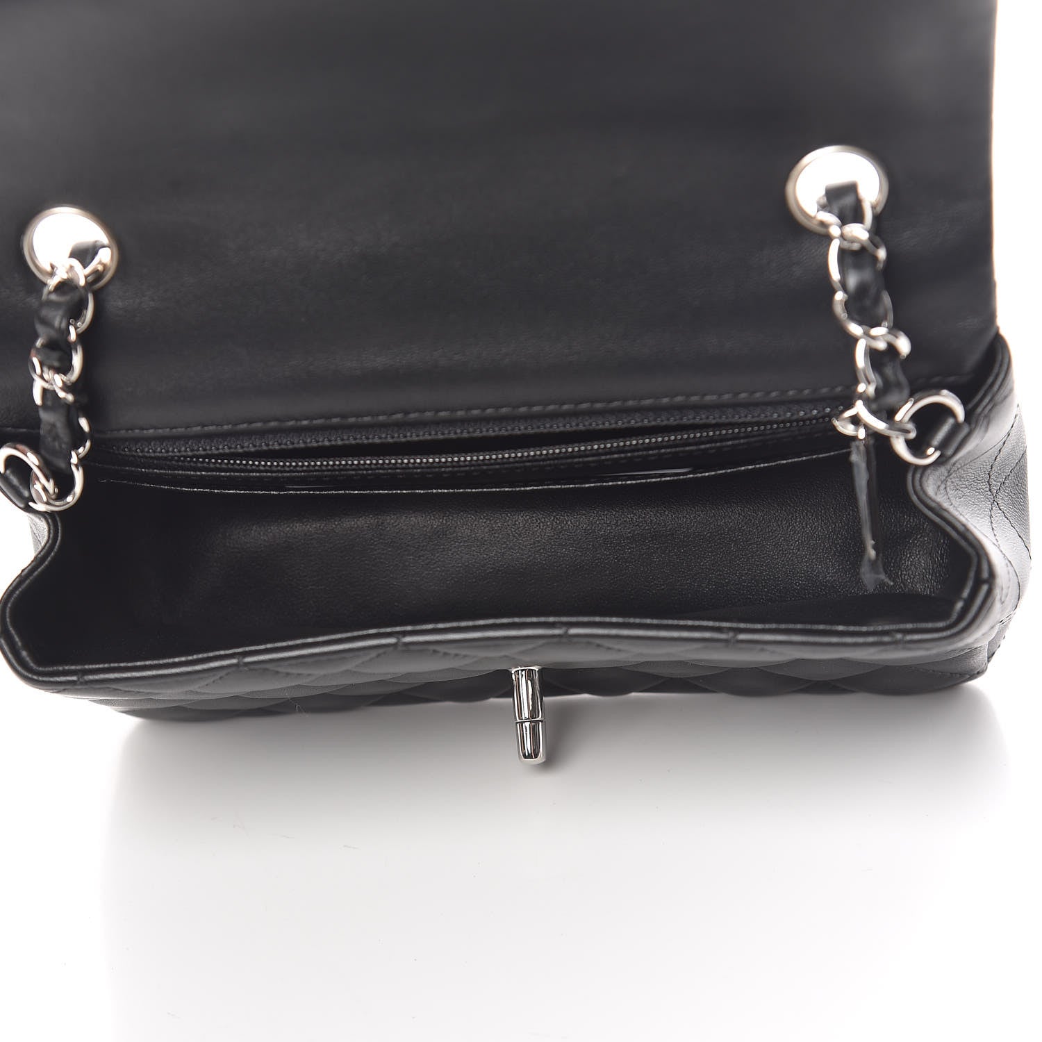 Chanel Lambskin Quilted Mini Rectangular Flap Black 5 of 11